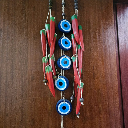 Olho Grego Rústico de Madeira