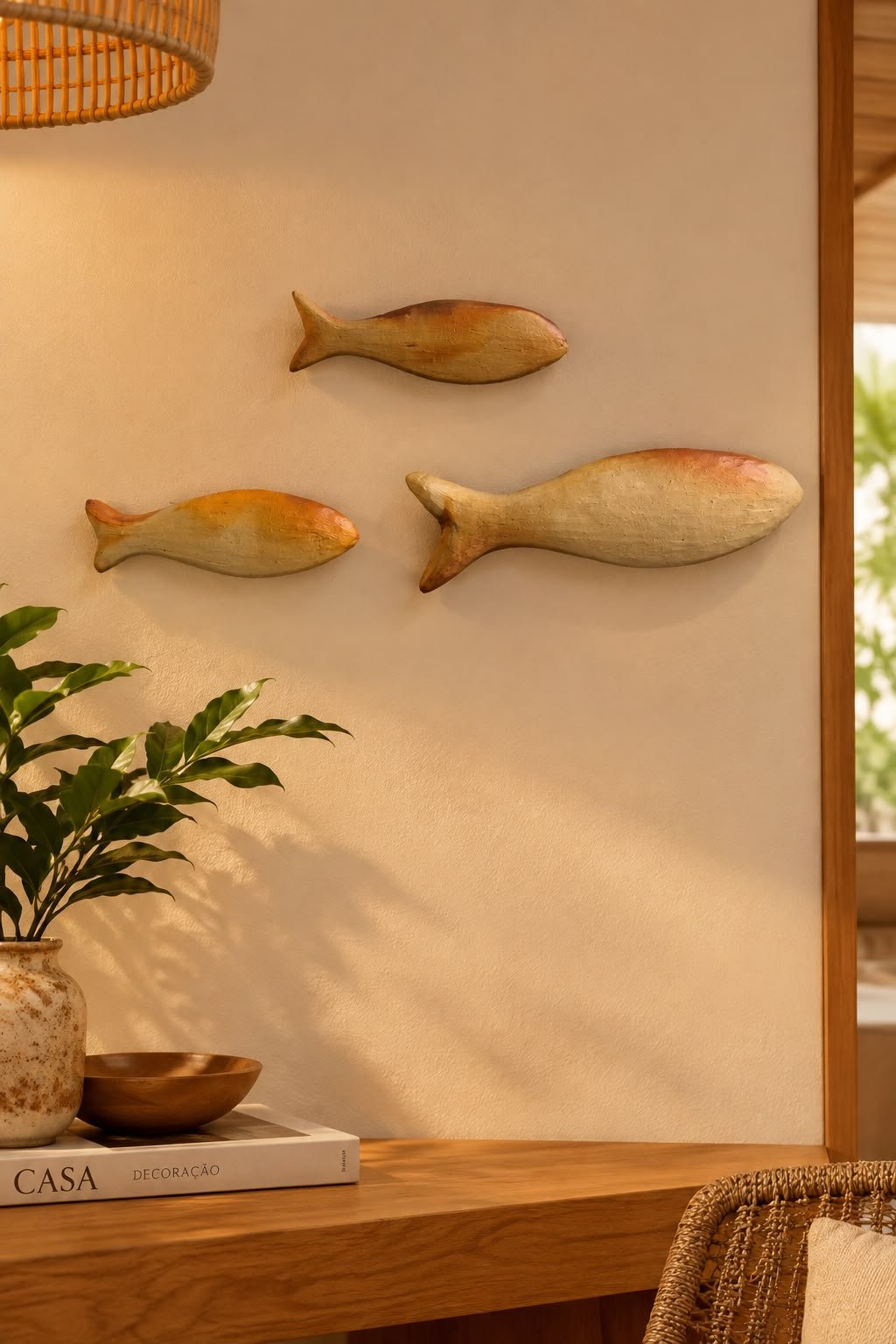 Conjunto Peixes em Cerâmica