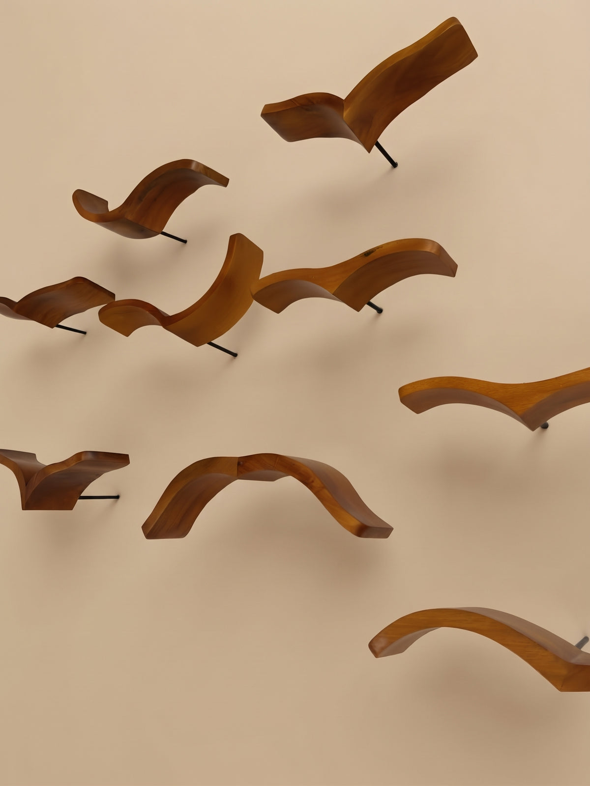 Conjunto 20 Gaivotas de Parede em Madeira