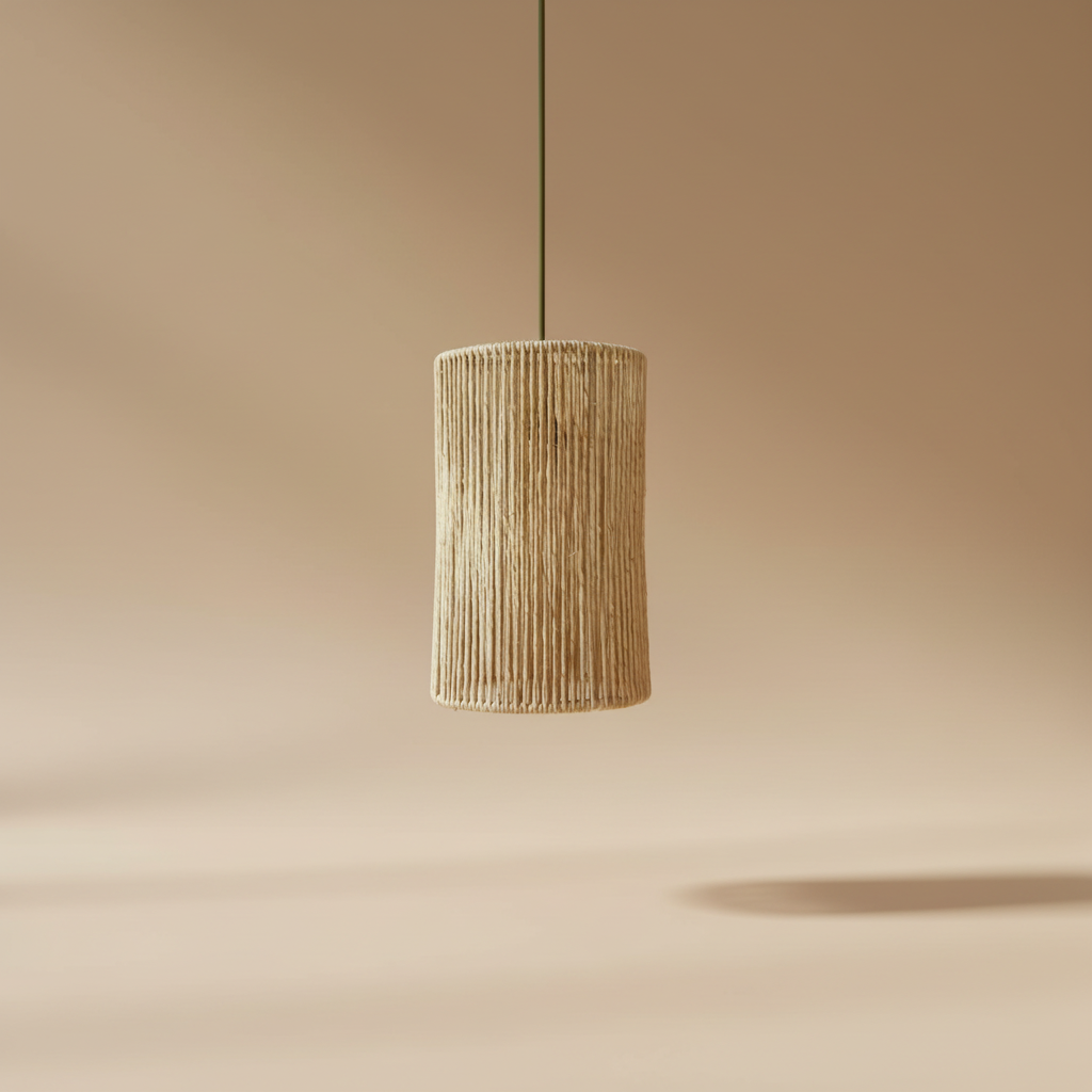 Luminária Pendente de Palha Natural – Peça 3