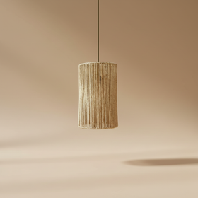 Luminária Pendente de Palha Natural – Peça 3