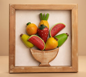 Quadro em Madeira Frutas