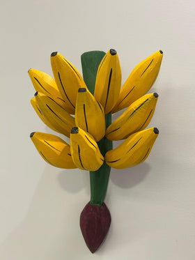 Decoração Cacho De Banana De Madeira