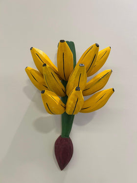 Decoração Cacho De Banana De Madeira