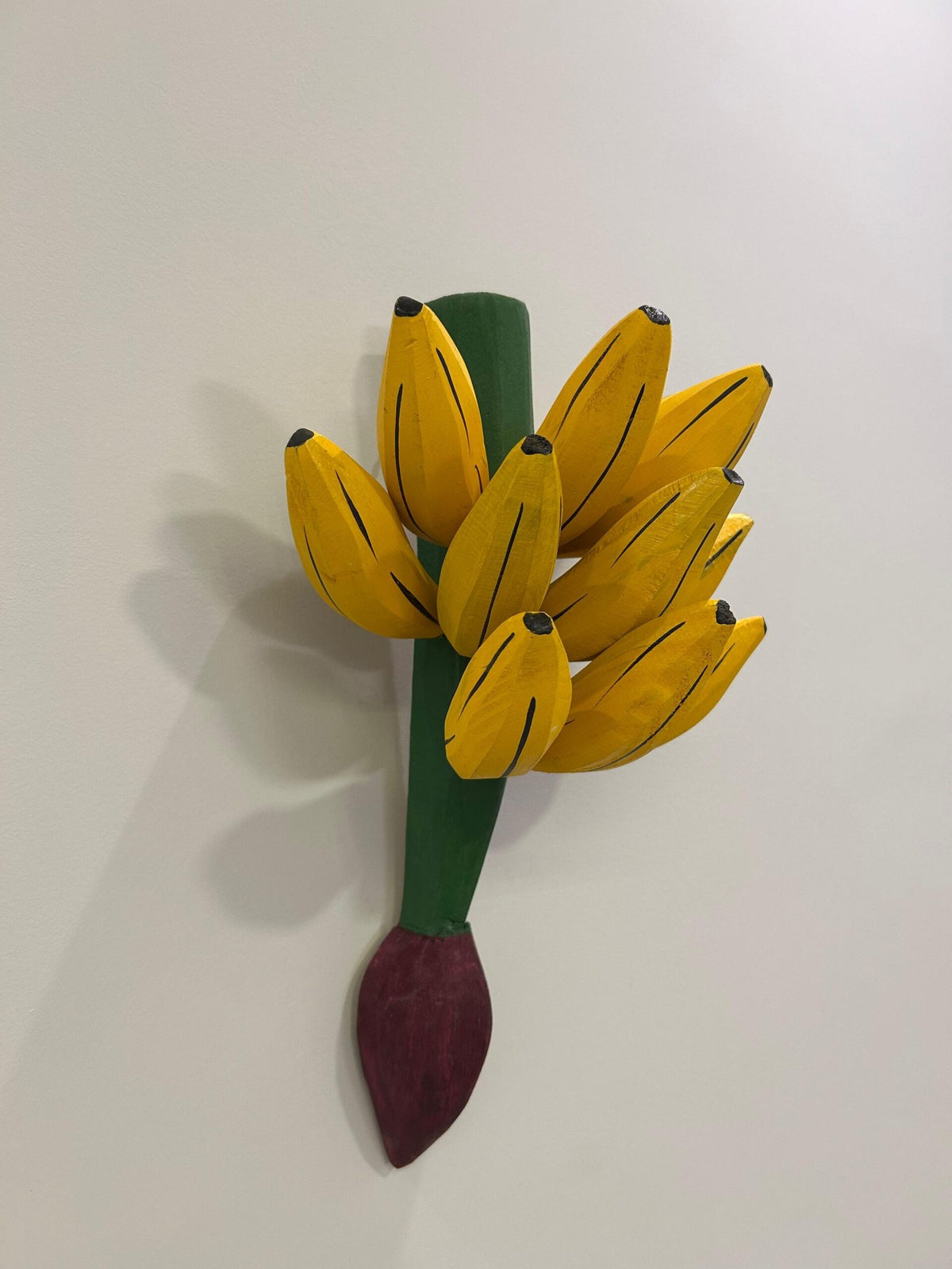 Decoração Cacho De Banana De Madeira
