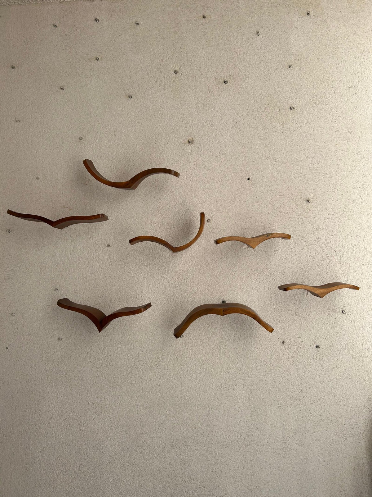 Conjunto 3 Gaivotas de Parede em Madeira