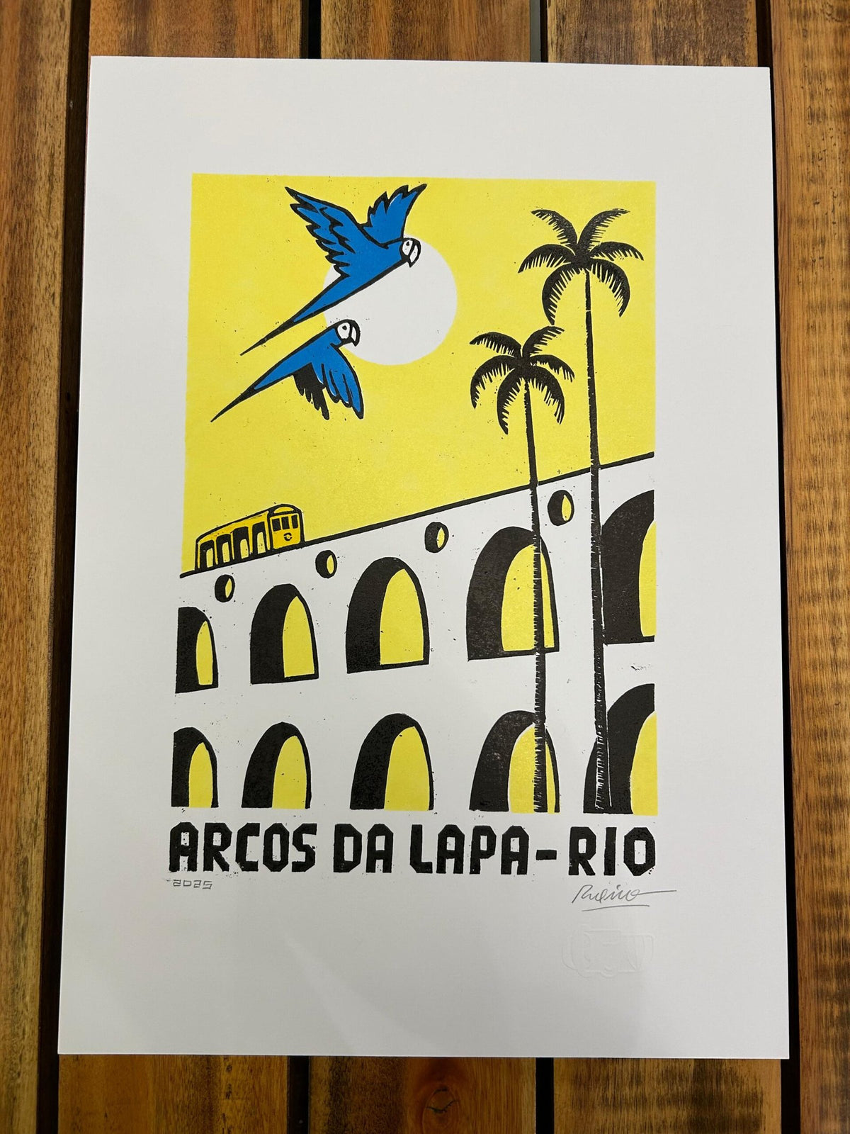 Xilogravura Arcos da Lapa RIO