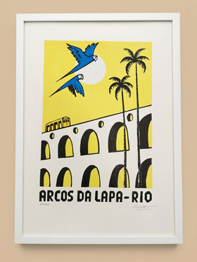Xilogravura Arcos da Lapa RIO
