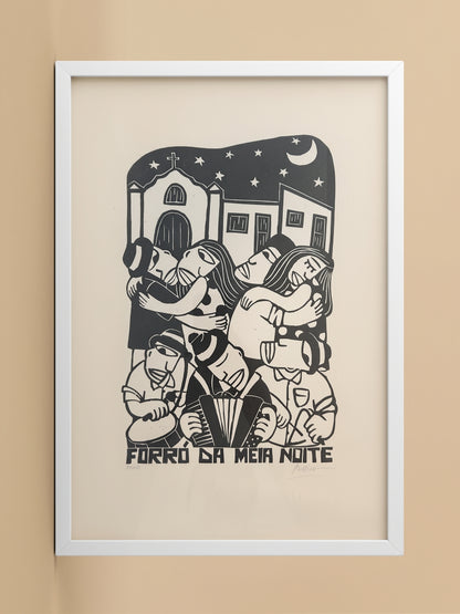 Xilogravura Forro da meia Noite