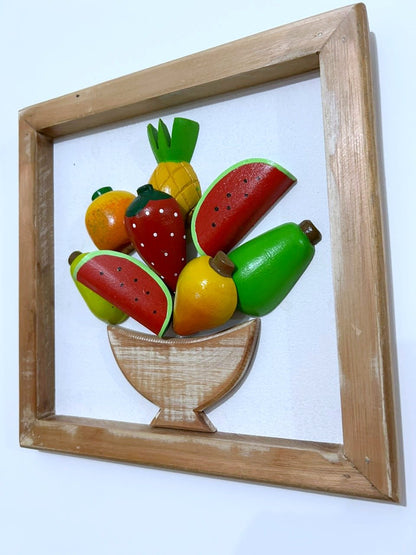 Quadro em Madeira Frutas