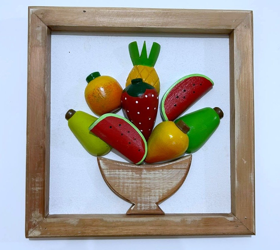 Quadro em Madeira Frutas