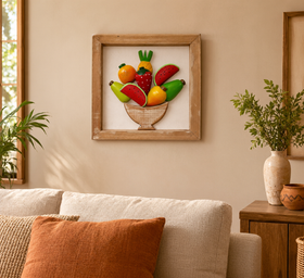 Quadro em Madeira Frutas